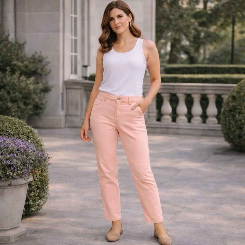 Anthropologie PILCRO LETTERPRESS Chino Pants 28 Fit HYPHEN Jeans Peach Pink